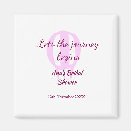 låt resan börjar bröllopsfest lägg till namn pin magnet