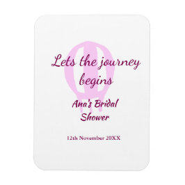 låt resan börjar bröllopsfest lägg till namn pin magnet