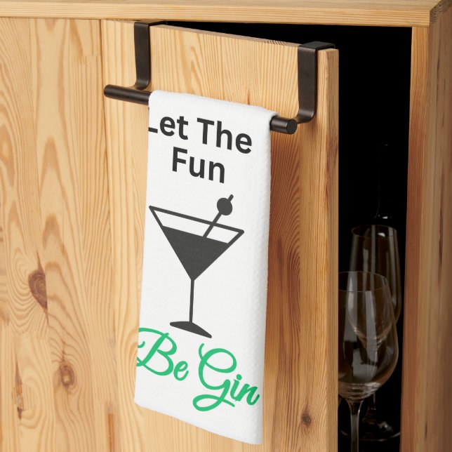 Låt Roligten vara GIN - Kitchen Tea Towel Kökshandduk (Thirds Fold)