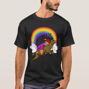 Lat Santa Ridning Julens Ren Roligt R T Shirt