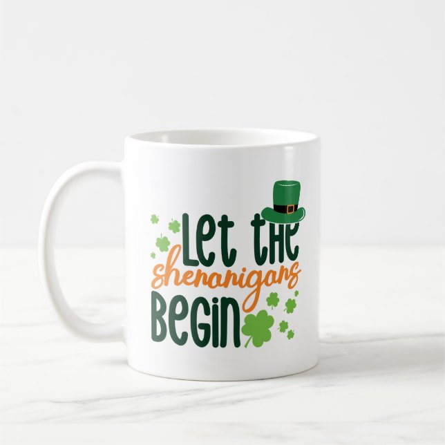 Låt Senanigans börja-66677 Kaffemugg (Vänster)