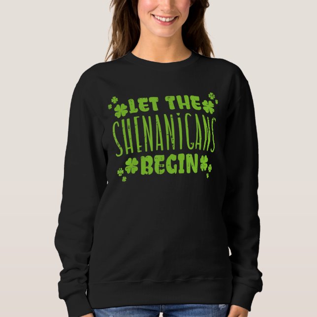 Låt shenaniganerna börja med St patricks day Manar T Shirt (Framsida)