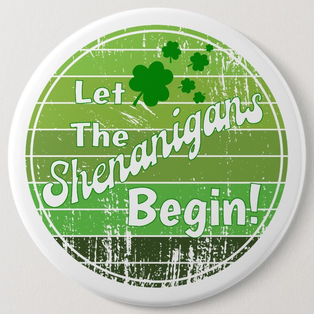 Låt shenaniganerna börja! - St. Patrick's Day Knapp (Framsida)