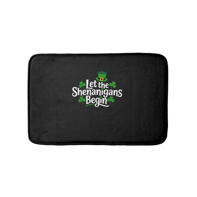 Låt Shenanigans börja Funny Klöver St Patrick Badrumsmatta (Framsidan)