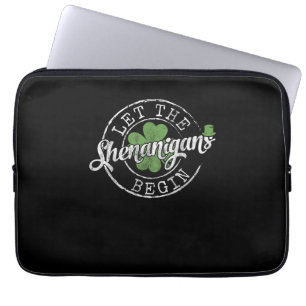 Låt Shenanigans börja Funny Klöver St Patrick Laptop Fodral