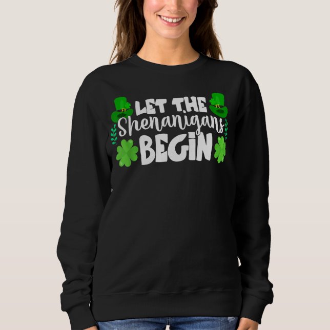 Låt Shenanigans börja Funny Klöver St Patrick T Shirt (Framsida)