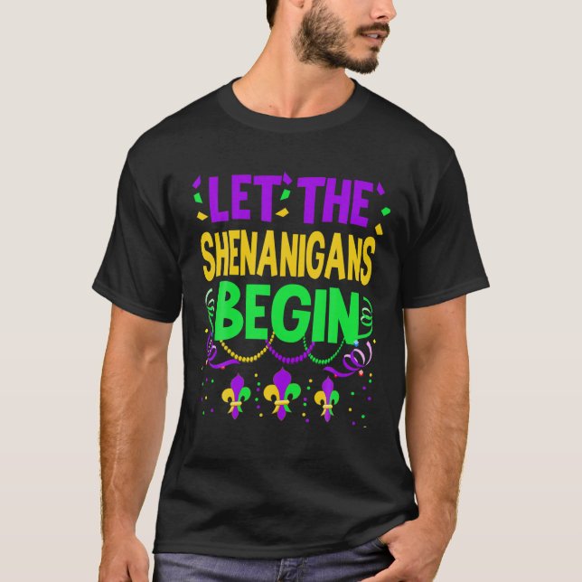 Låt shenanigans börja med att ta Mardi Gras Carniv T Shirt (Framsida)