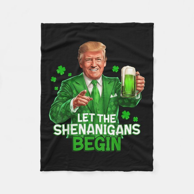 Låt Shenanigans börja med en nuny trump St. Fleecefilt (Framsidan)