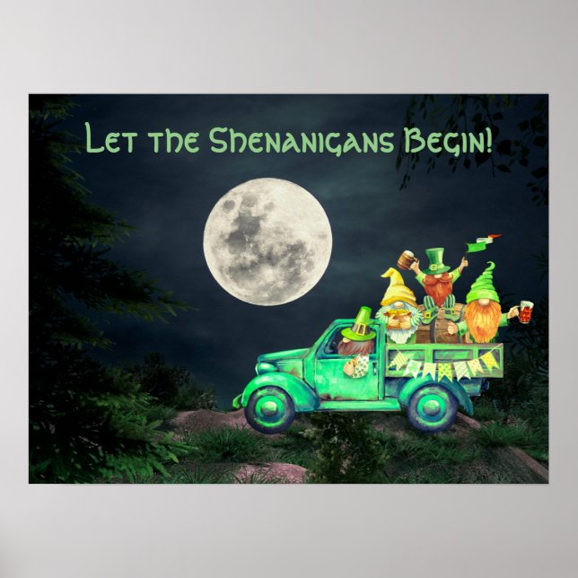 Låt shenanigans börja med irländska Gnomes Full Mo Poster (Framsidan)