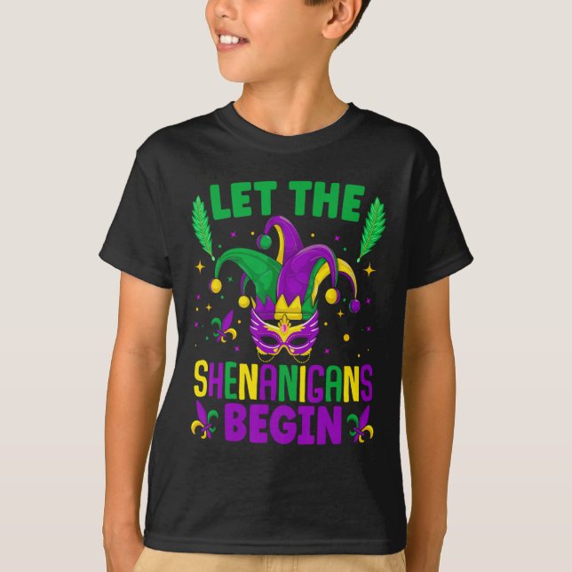 Låt shenanigans börja med Mardi Gras 1 T Shirt (Framsida)