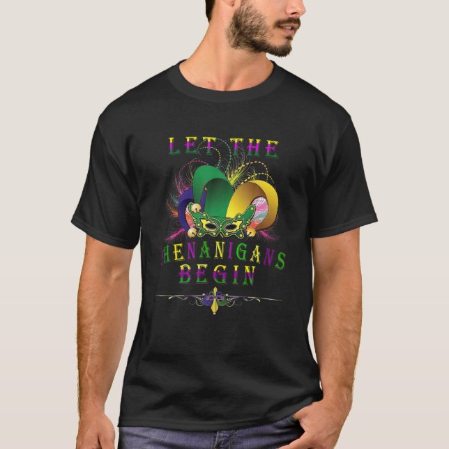 Låt Shenanigans börja med Mardi Gras 2022 Parad P T Shirt (Framsida)
