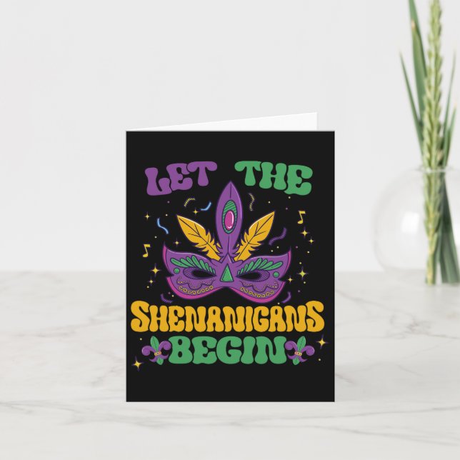 Låt shenanigans börja med Mardi Gras 2 Kort (Framsida)