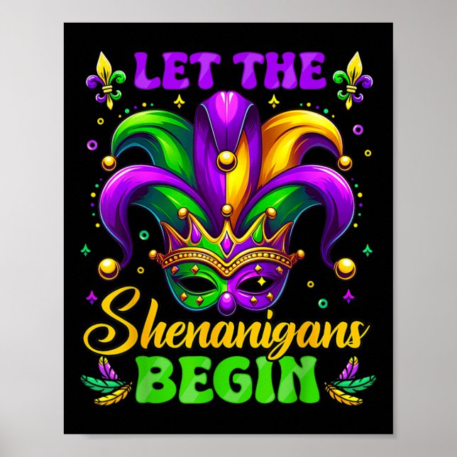 Låt shenanigans börja med Mardi Gras 4 Poster (Framsidan)