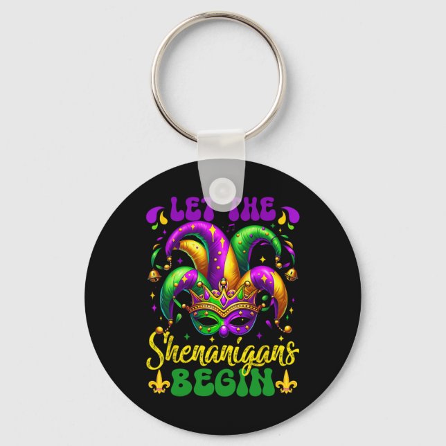 Låt shenanigans börja med Mardi Gras 5 Nyckelring (Framsida)
