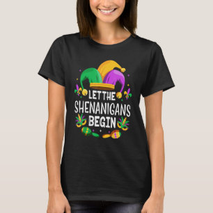 Låt shenanigans börja med Mardi Gras, Kids Manar W T Shirt