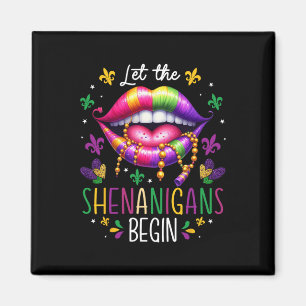 Låt shenanigans börja med Mardi Gras Läppar nya Or Magnet