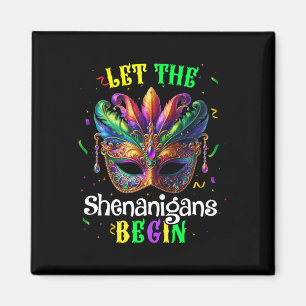 Låt shenanigans börja med Mardi Gras Mask Kids Man Magnet