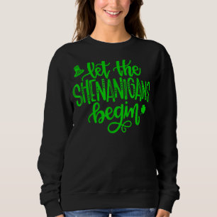 Låt Shenanigans börja med Shamrock-St patricks day T Shirt