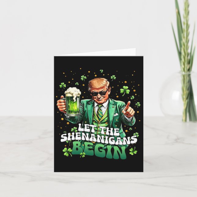 Låt Shenanigans börja nuny Trump St Patrick's Kort (Framsida)