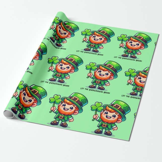 Låt Shenanigans börja, St. Patrick's Day Presentpapper (Utrullad)