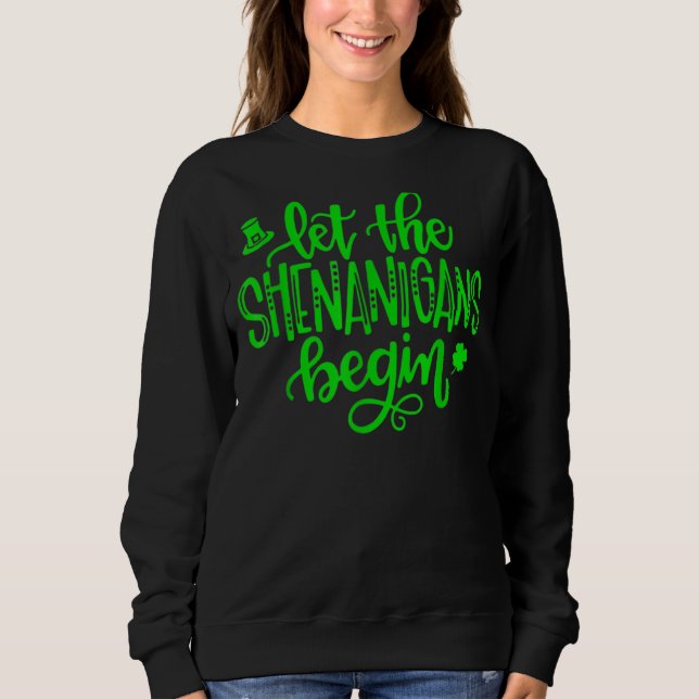 Låt shenanigans börja St patricks day T Shirt (Framsida)