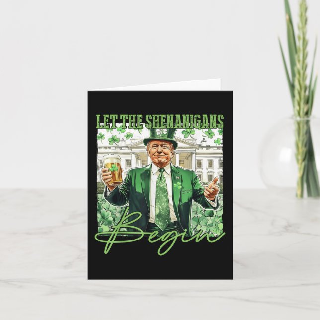 Låt shenanigans börja trunkera St patricks day_1 Kort (Framsida)