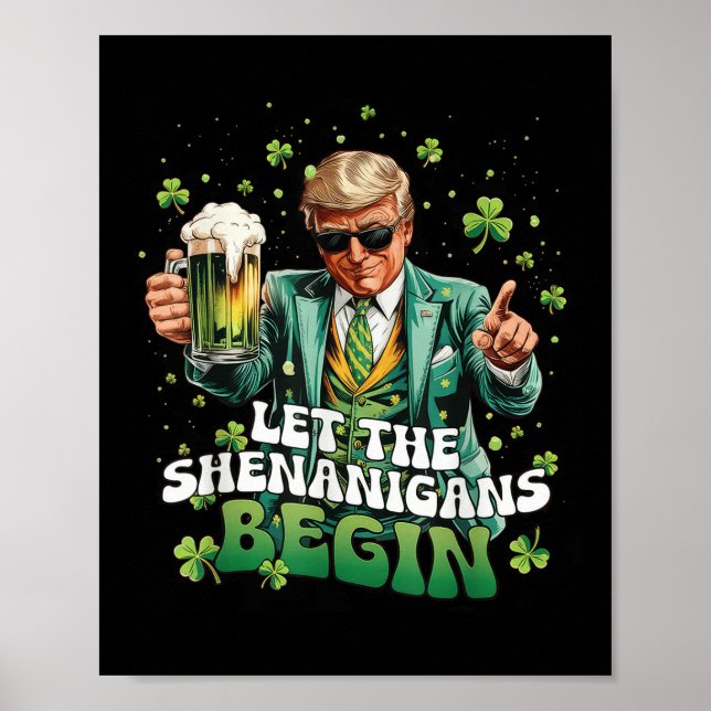 Låt shenanigans börja trunkera St patricks day Poster (Framsidan)