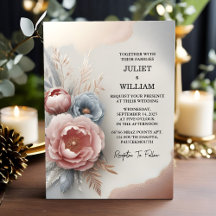 Låt Silke Rosa Boho Peony Garden Dusty Ro Bröllop