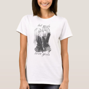 Låt skjortan för flickakärlekflickor t shirt