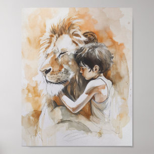 Låt små barn få Kom för mig - Jesus Lio Poster