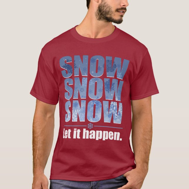 Låt snö hända tee (Framsida)