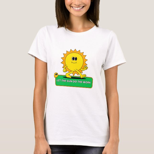 Låt sol göra Grönten Energi T Shirt (Framsida)