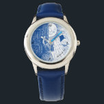 Låt Sol skina i blått väska Armbandsur<br><div class="desc">Den här vismatiska klockan visningar en ung flicka som öppnar dörren till sol. Det kan vara personlig med en textrad. Underbar gåva till vilken tjej som helst.</div>
