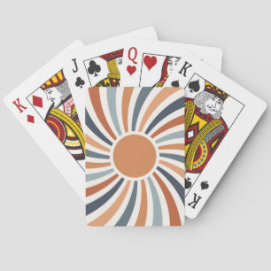 Låt solljus i färglös retro-stil-design casinokort