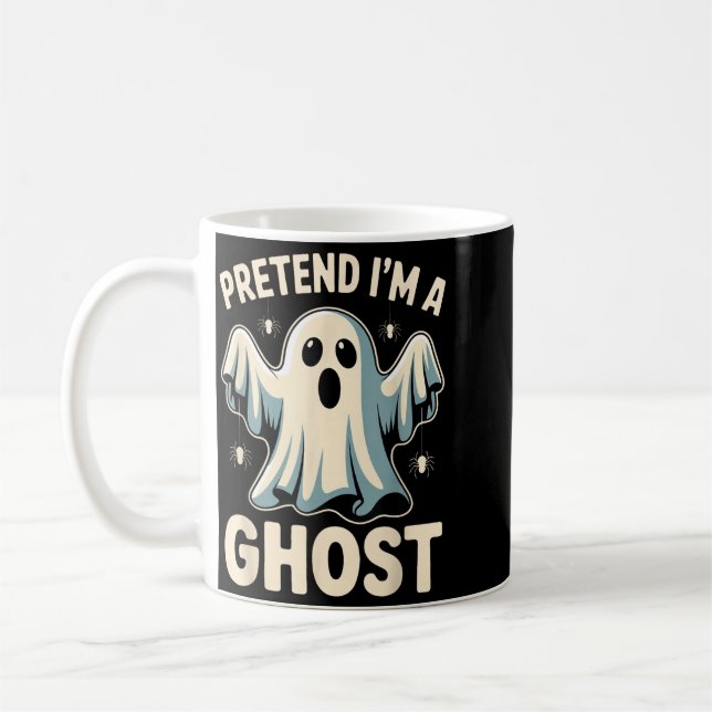 Låt som en spök rolig lat Halloween-kostym Kaffemugg (Vänster)