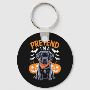 Låt som jag är en svart labrador Halloween hund Ro Nyckelring
