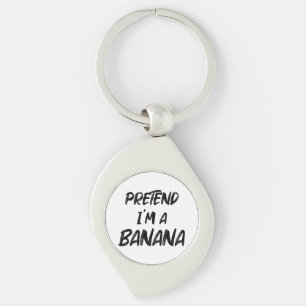 Låt som om jag är en banan  swirl silverfärgad nyckelring