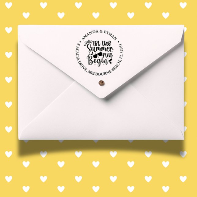 Låt sommarens roligt börja självfärgande stämpel (Capture the spirit of summer with self-inking stamp)