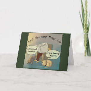 Låt sovande hundar ligga LTCartoons Greetingcard Kort