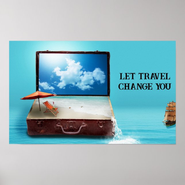 LÅT SPÅRA FÖRÄNDRINGAR DU RESER FANTASY DESIGN POS POSTER (Framsidan)