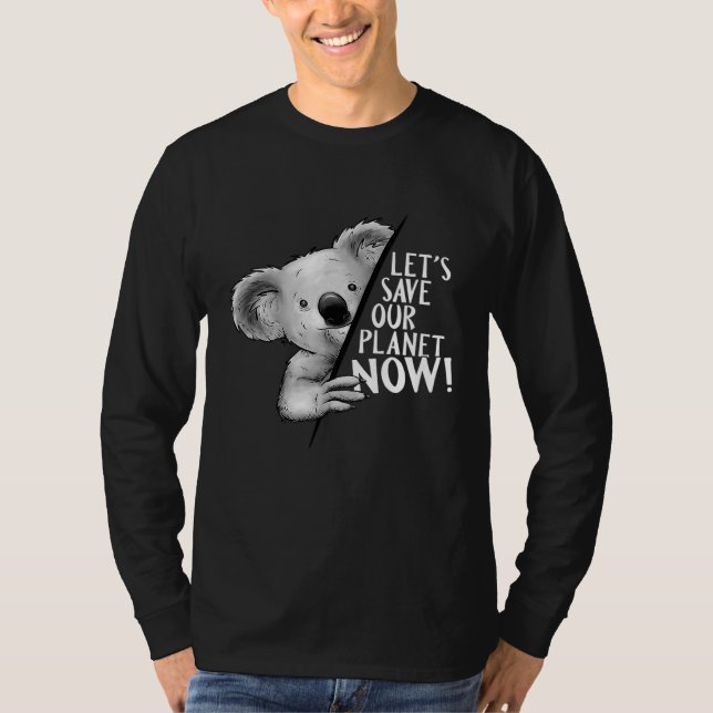 Låt Spara vår planet nu Klimatskydd Koala T Shirt (Framsida)