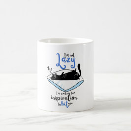 Lat svart katt & inspirerande citat keramisk kaffe kaffemugg