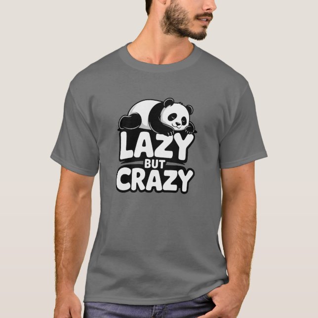 Lat trög men galen Panda T-shirt (Framsida)