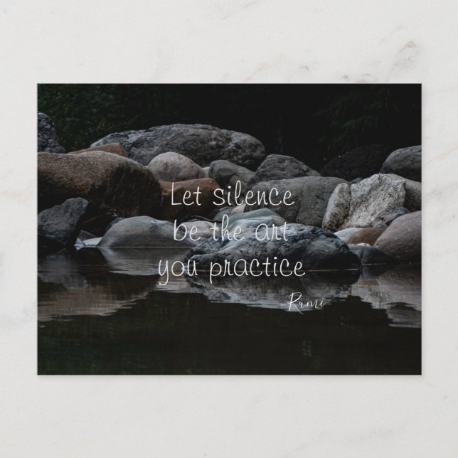 Låt tystnaden bli den konst ni utövar vykort (Framsida)
