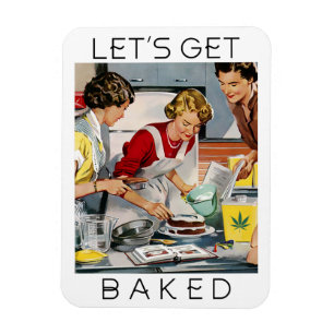 LÅT US FÅ BAKAD rolig krukavits Magnet