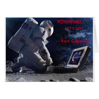 LÅT US GÅ! - Tomt Yuri Gagarin kort