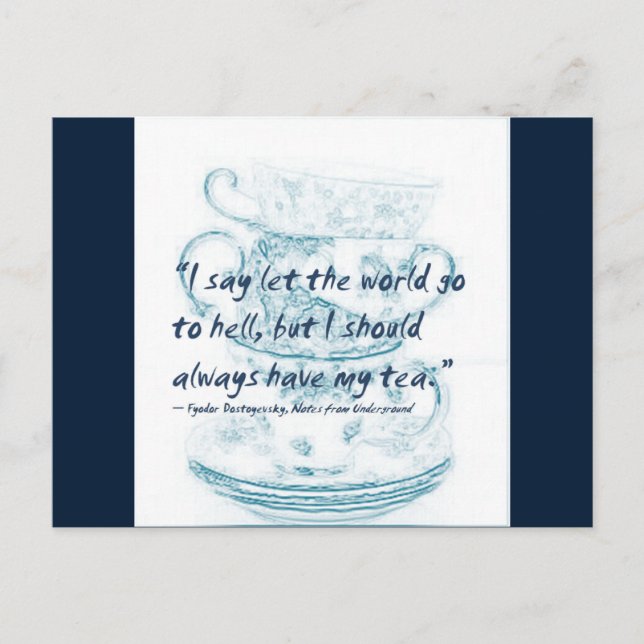 Låt världen dra åt helvete... vykort (Framsida)