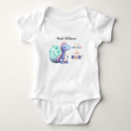 Låt världen höra ditt MORR! Söt akvarell Dino T Shirt