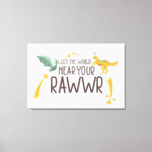 Låt världen höra er bana canvastryck