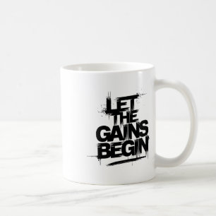 Låt Vinningarna Börja Gym Kraftsport Kroppsbyggand Kaffemugg